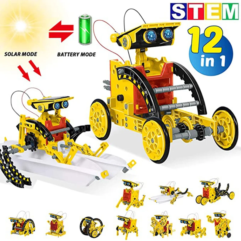 Science Project Robot - 12 في 1 تجربة علمية لعبة