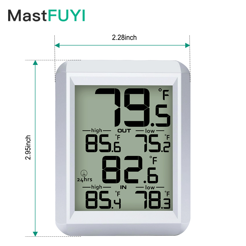 Weather Station Indoor - MASTFUYI ميزان الحرارة الرقمي للاستخدام الداخلي
