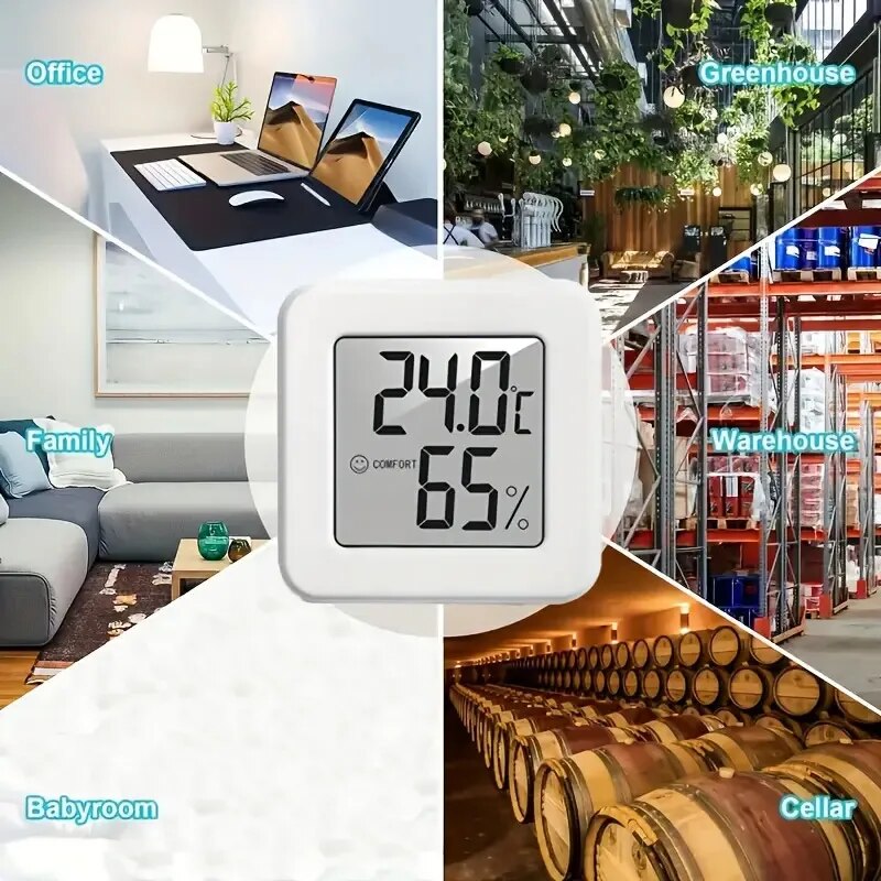 Weather Station Indoor - مقياس حرارة ورطوبة رقمي داخلي مع