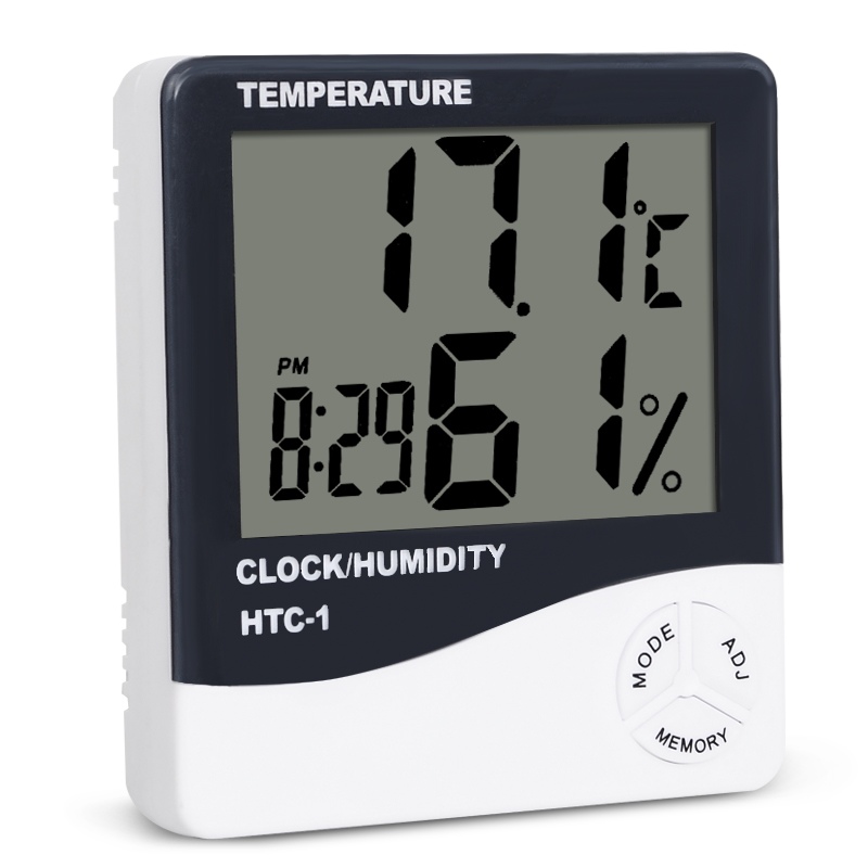 Weather Station Indoor - HTC-1 غرفة داخلية LCD الرقمية ترمومتر