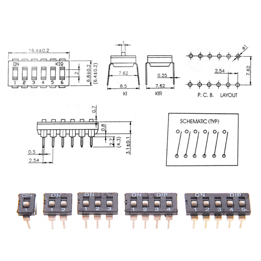Circuit Snap Kit - 5 قطع مفتاح تبديل انزلاقي بخطوة