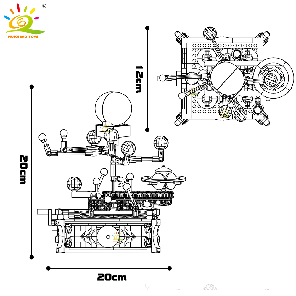 HUIQIBAO MOC الفضاء النظام الش - مراجعة Solar System Orrery وسعره