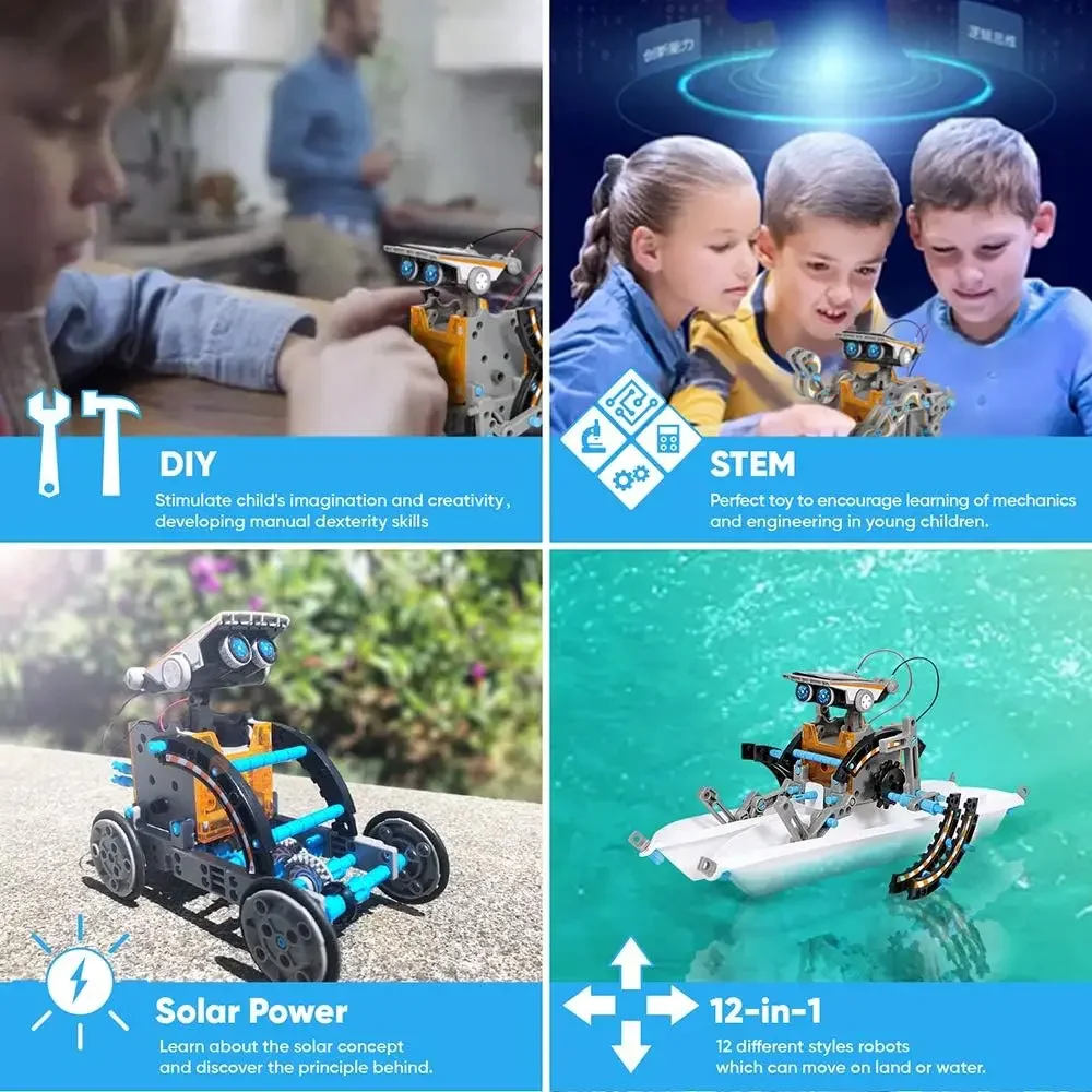 13 في 1 التعليم ألعاب روبوتية  - مراجعة Science Project Robot وسعره