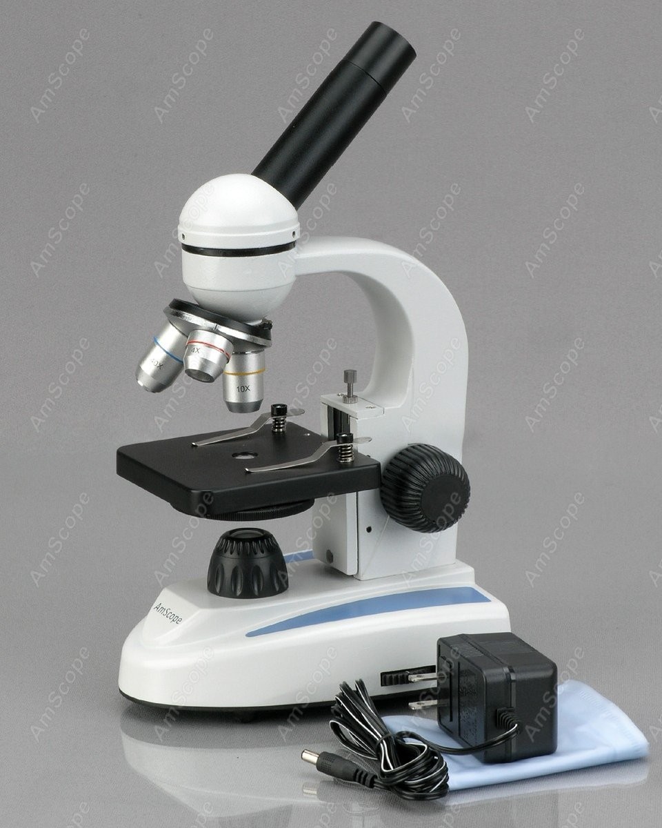 مجهر بيولوجي مركب أحادي العين  - مراجعة Amscope Microscope Kid Microscope وسعره