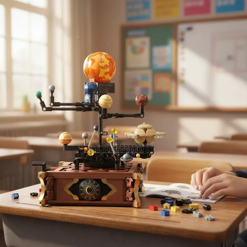 697 قطعة من مكعبات البناء الكل - مراجعة Solar System Orrery وسعره