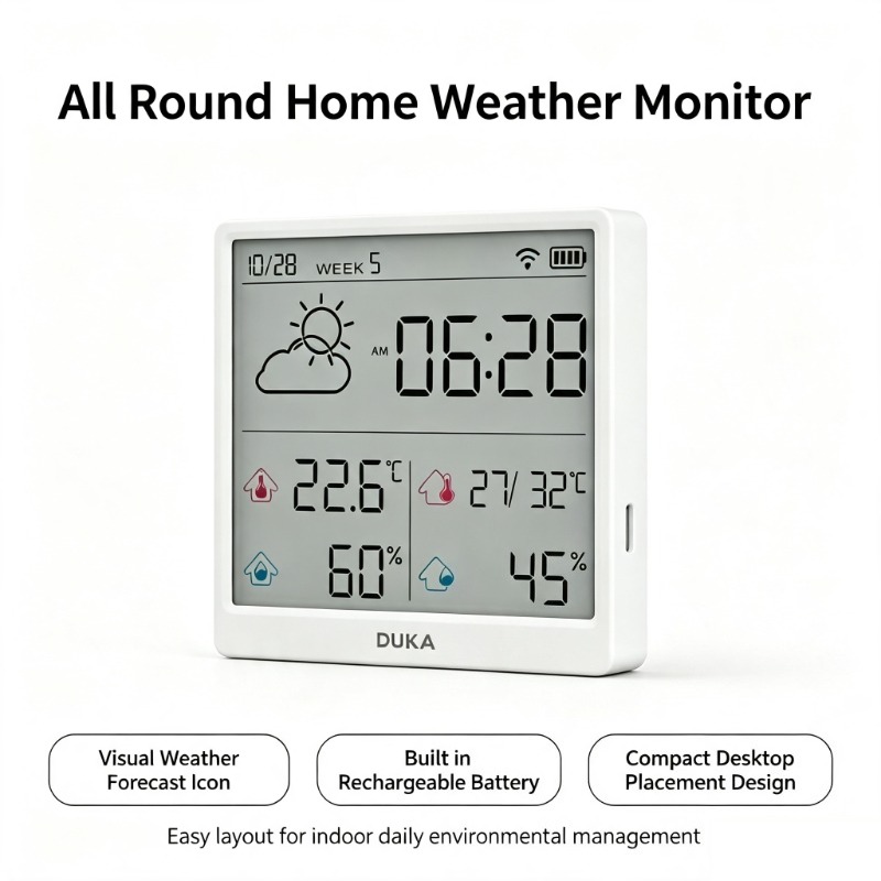 جهاز استشعار درجة الحرارة والر - مراجعة Weather Station Indoor وسعره
