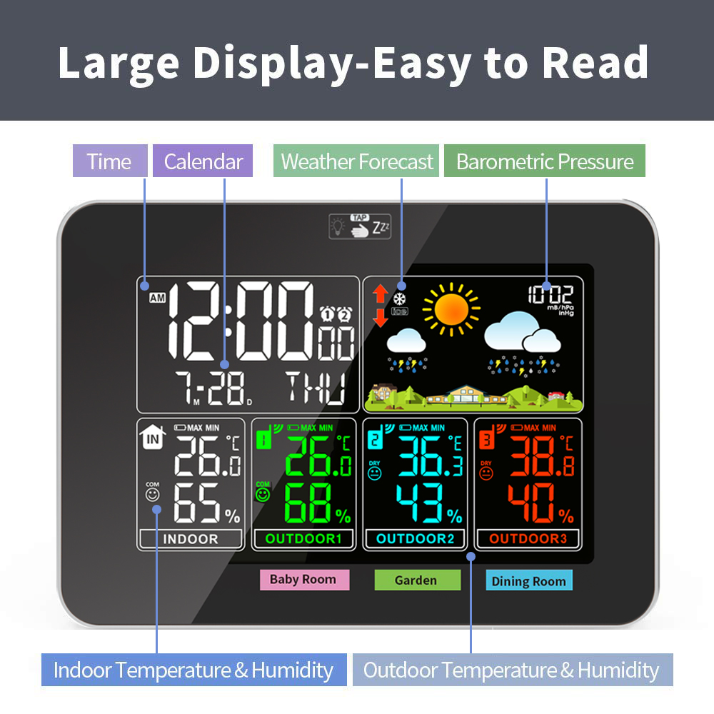 محطات طقس لاسلكية لقياس درجة ا - مراجعة Weather Station Indoor وسعره