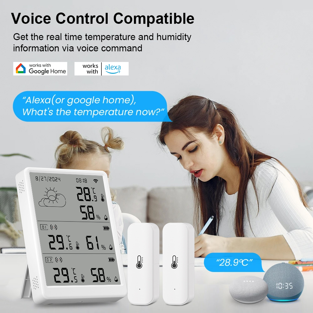 SMATRUL Tuya WiFi مستشعر درجة  - مراجعة Weather Station Indoor وسعره